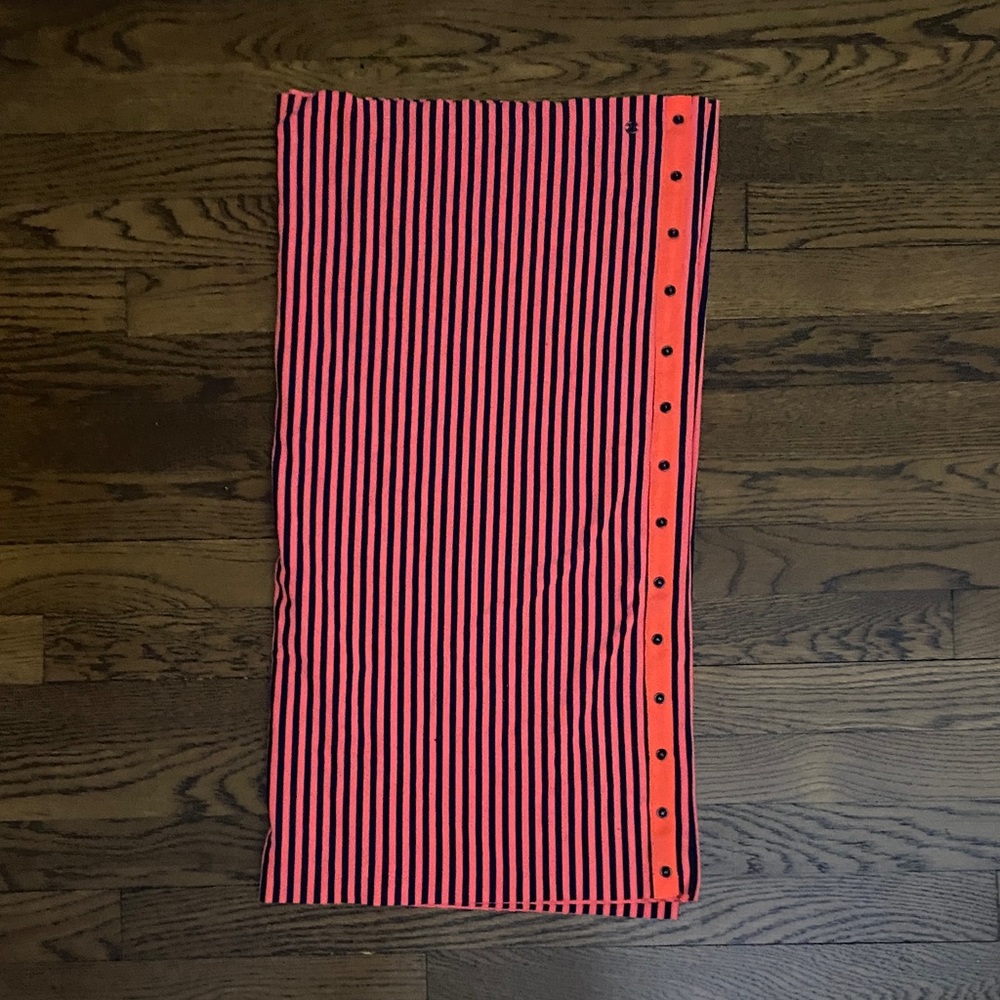 NWOT Lululemon Vinyasa Stripe Scarf Snap Wrap Orange & Blue Wimen’s
